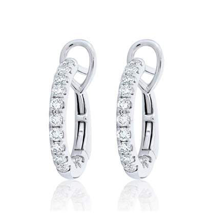 Small Diamond Hoop Earrings