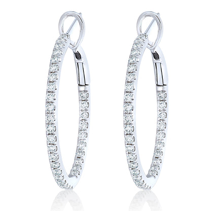 Large Diamond Hoop Earrings