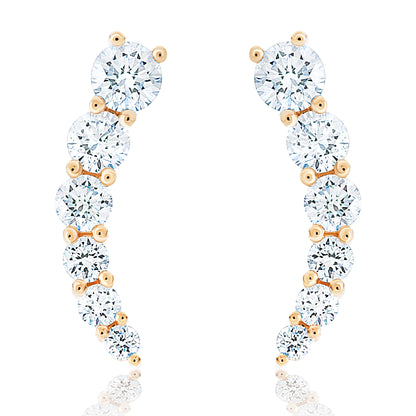Diamond Ear Climber Earrings