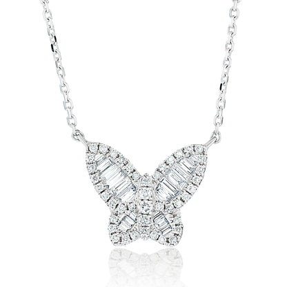 Medium Diamond Butterfly Pendant 2