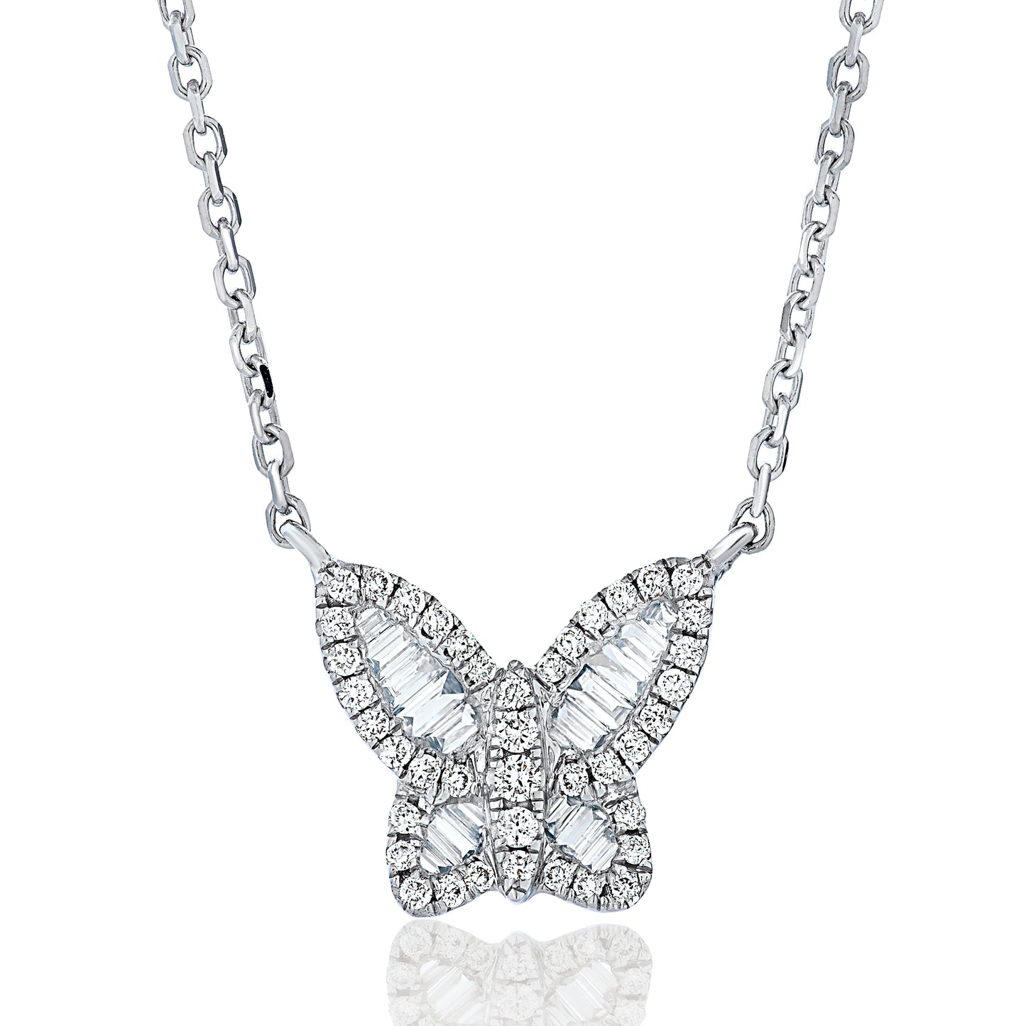 Petite Diamond Butterfly Pendant 2