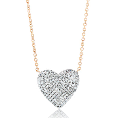 Medium Pave Diamond Heart Pendant