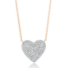 Load image into Gallery viewer, Medium Pave Diamond Heart Pendant