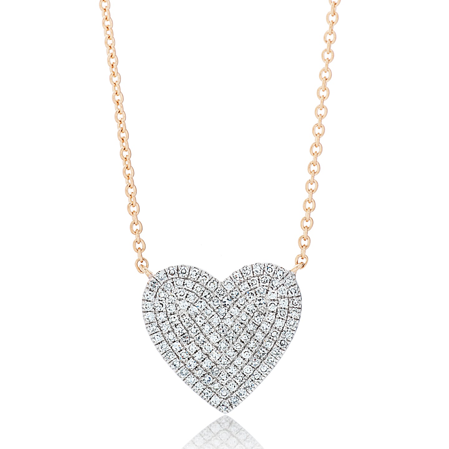 Medium Pave Diamond Heart Pendant