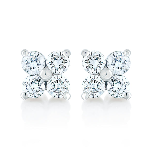 Signature Rose Cut Diamond Flower Stud Earrings – Bespoke Fine Jewelry Ltd