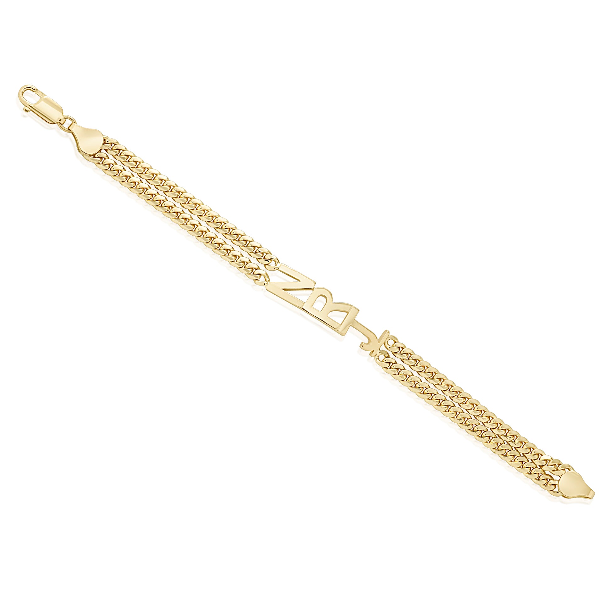 Cuban Link Initial Bracelet