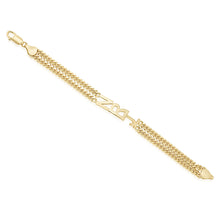 Load image into Gallery viewer, Cuban Link Initial Bracelet