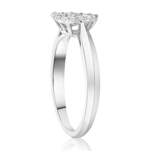 Cluster of Love Diamond Heart Ring - Two