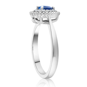 Sapphire Heart and Diamond Ring 2