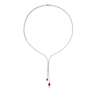 Diamond and Ruby Carrie Necklace