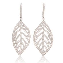 Load image into Gallery viewer, Diamond Leaf Earrings