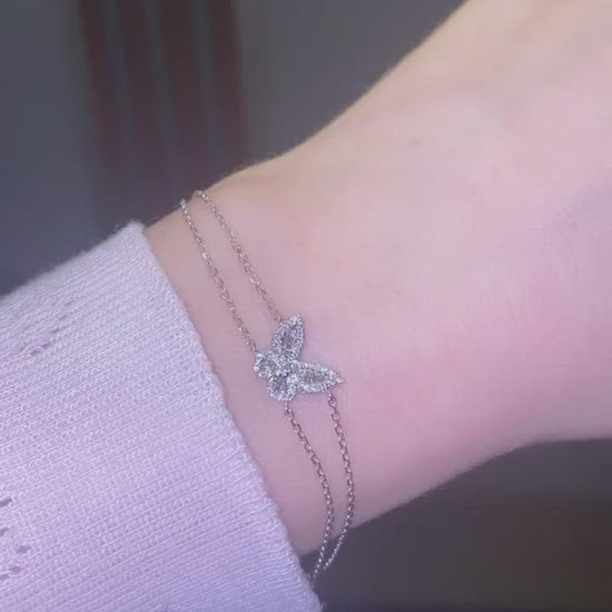 Mini Diamond Butterfly Bracelet - Video