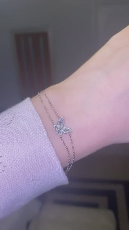 Mini Diamond Butterfly Bracelet - Video