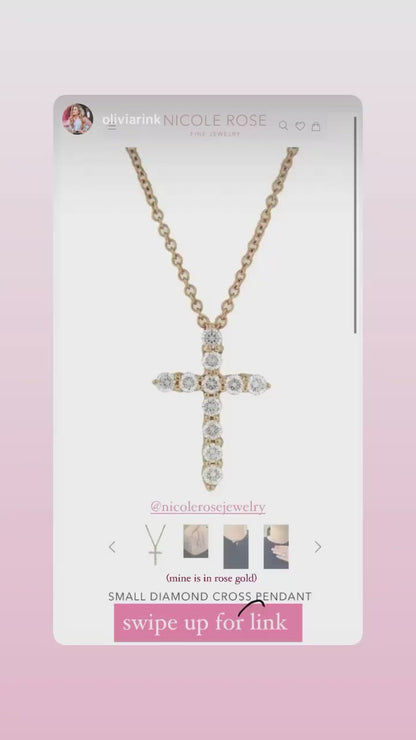 Small Diamond Cross Pendant - Video