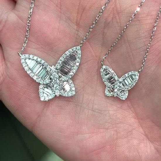 Jumbo Size Diamond Butterfly Pendant - Video