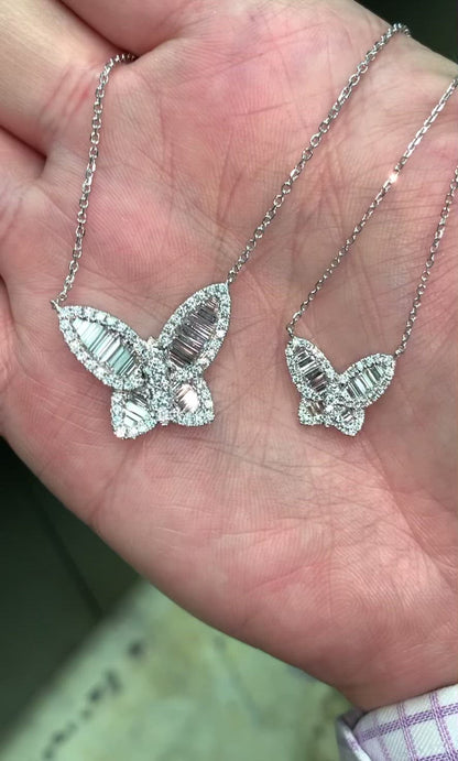 Jumbo Size Diamond Butterfly Pendant - Video