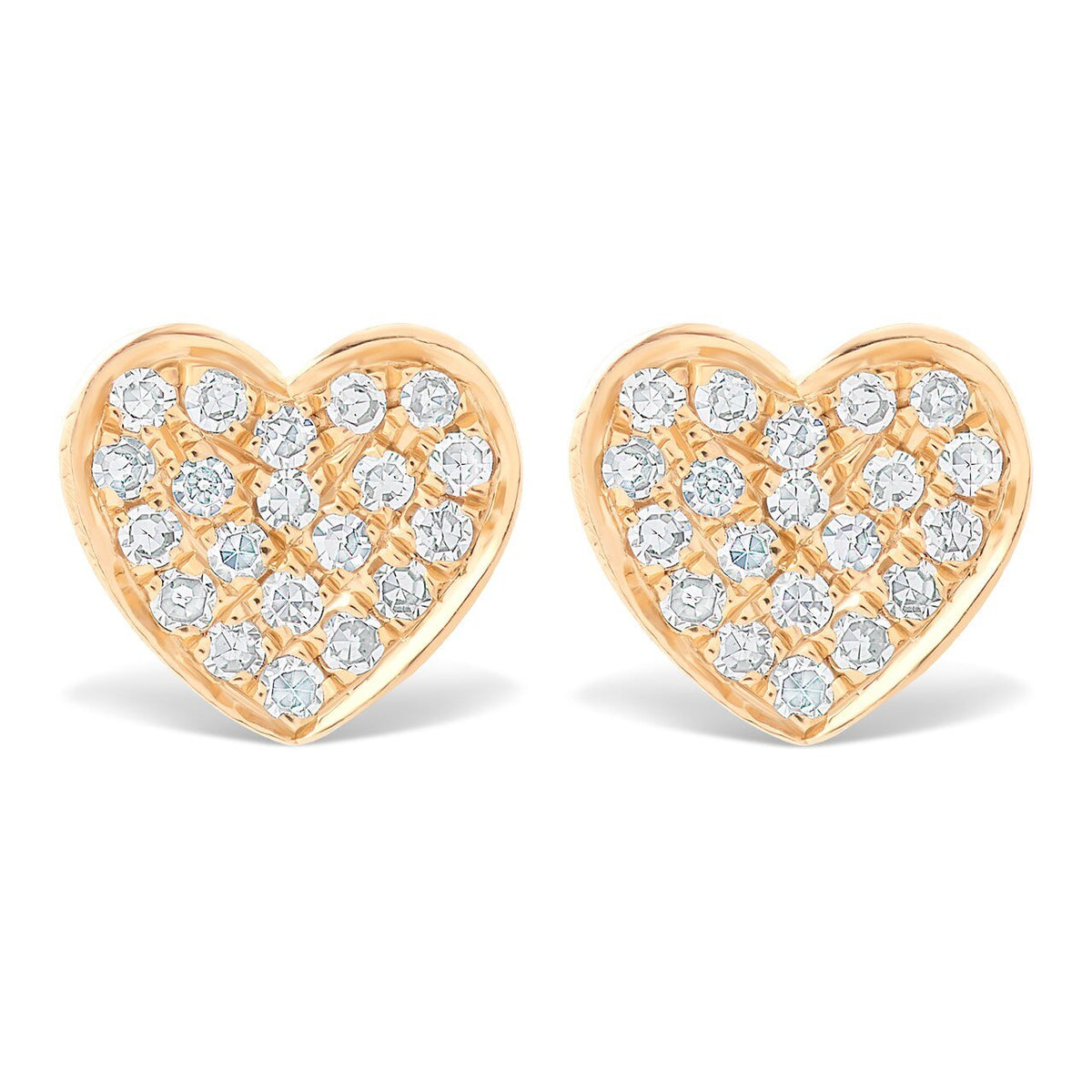 Mini Pave Diamond Heart Earrings – Nicole Rose Fine Jewelry