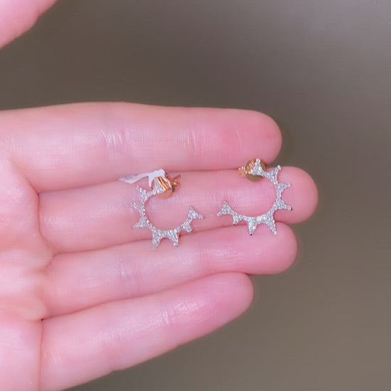 Sun Ray Diamond Earrings - Video