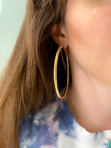 Large Thick Gold Hoops 5