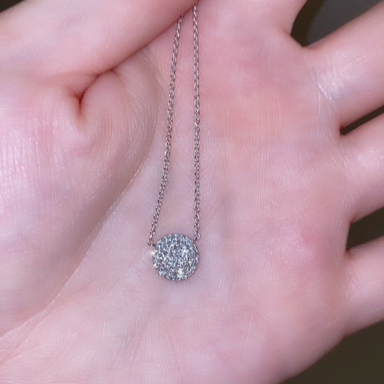 Diamond Pave Disc Pendant - Video
