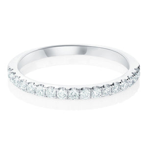 Shared Prong Half Way Diamond Band