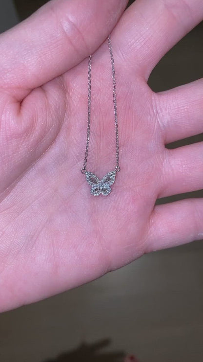 Mini Diamond Butterfly Pendant - Video 2