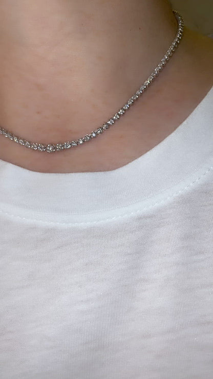 Dainty 2 Diamond Riviera Necklace - Video