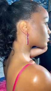 Ruby and Diamond Hanging Earrings 3