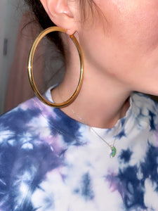 Large Thick Gold Hoops 2