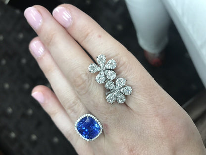 Diamond Flower Illusion Earrings
