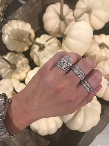 Diamond Flower Illusion Ring