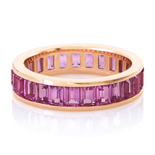 Load image into Gallery viewer, Pink Sapphire Channel Set Eternity Band