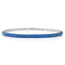 Load image into Gallery viewer, Three Row Sapphire Bangle