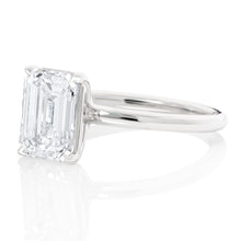 Load image into Gallery viewer, Emerald Cut Diamond Solitaire Engagement Ring - Two