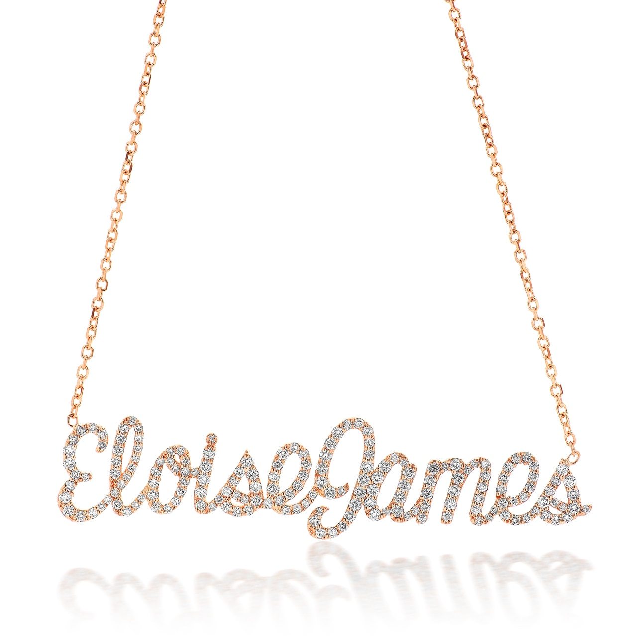 Double Name Diamond Necklace