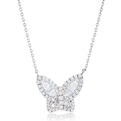 Large Diamond Butterfly Pendant