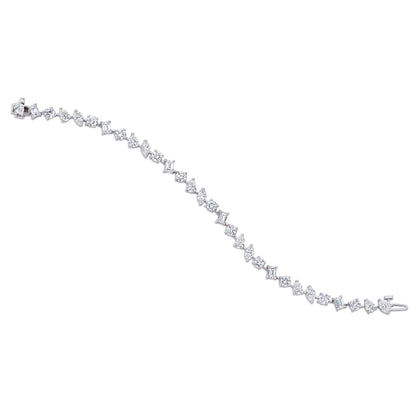 Fancy Shape Mixed Cut Diamond Bracelet