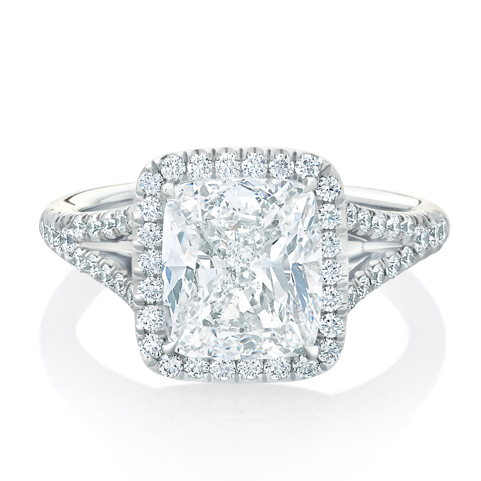 Cushion Cut Split Shank Diamond Engagement Ring – Nicole Rose Fine Jewelry