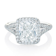 Load image into Gallery viewer, Cushion Cut Split Shank Diamond Engagement Ring