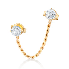 Load image into Gallery viewer, Half Pair Diamond Classic Chain Drop Earring