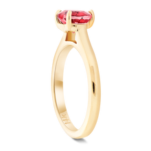 Load image into Gallery viewer, Solitaire Set Gem Stone Heart Pinky Ring