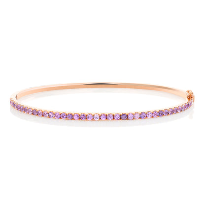 Halfway Sapphire Bangle - Pink