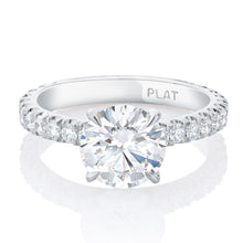 Load image into Gallery viewer, Round Soltaire Pave Diamond Engagement Ring