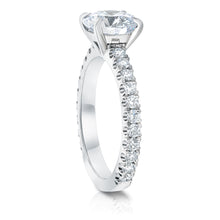 Load image into Gallery viewer, Round Soltaire Pave Diamond Engagement Ring - Two