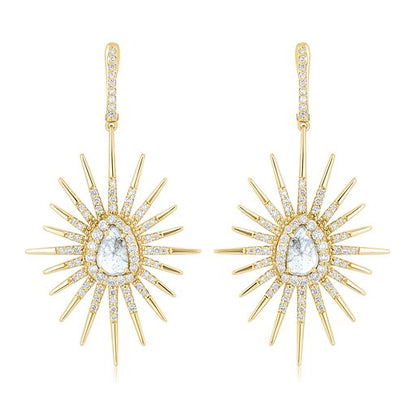 Sun Burst Dangle Earrings