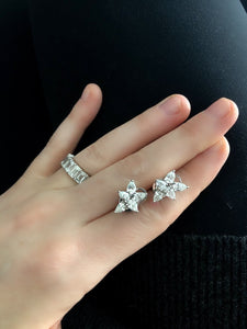Five Stone Pear Shape Diamond Earrings