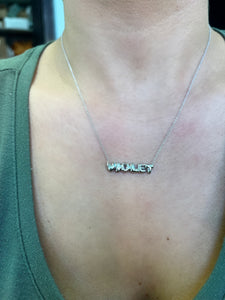 Baby Bubble Name Necklace - Violet