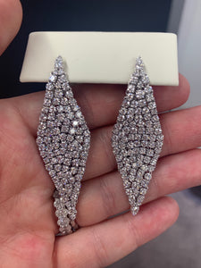 Diamond Shape Hanging Earrings - Two