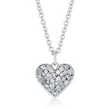 Load image into Gallery viewer, Baby NYC Cobblestone Heart Pendant - White
