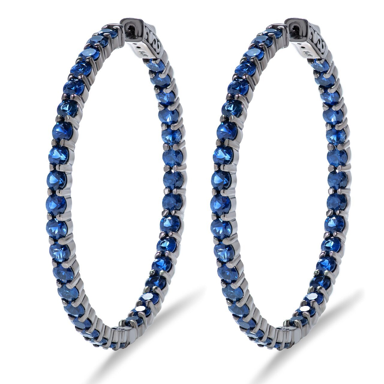 Sapphire Hoops